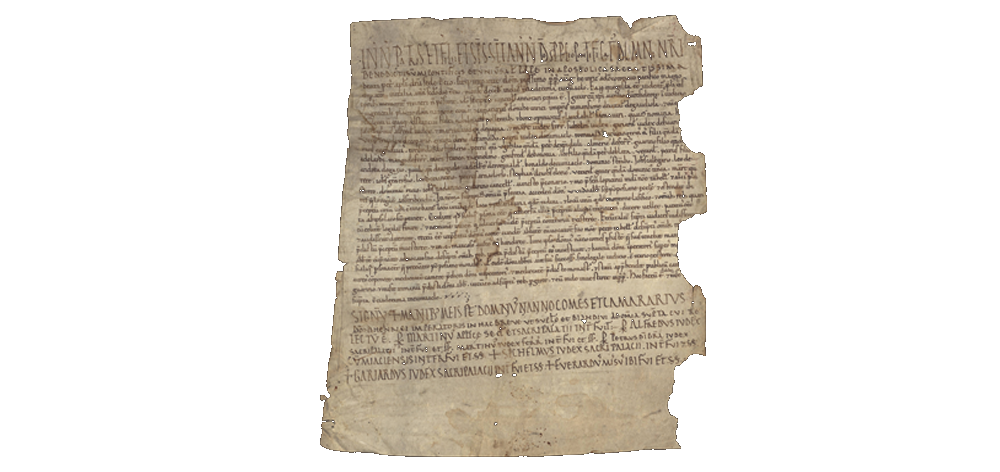 Pergamena dell'Archivio pomposiano